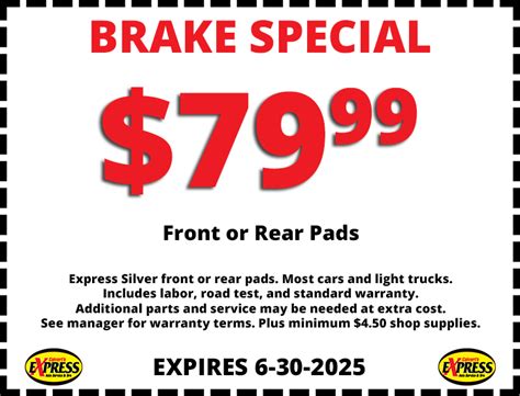 Oil Change Coupons & Brake Repair Specials in East Brunswick, .